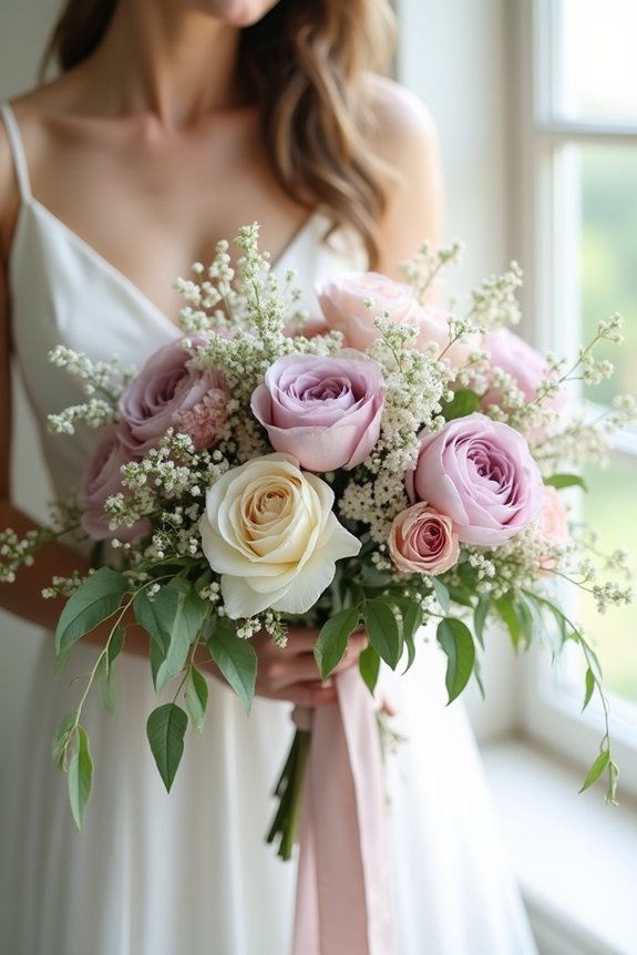 mauve blush ivory elegance
