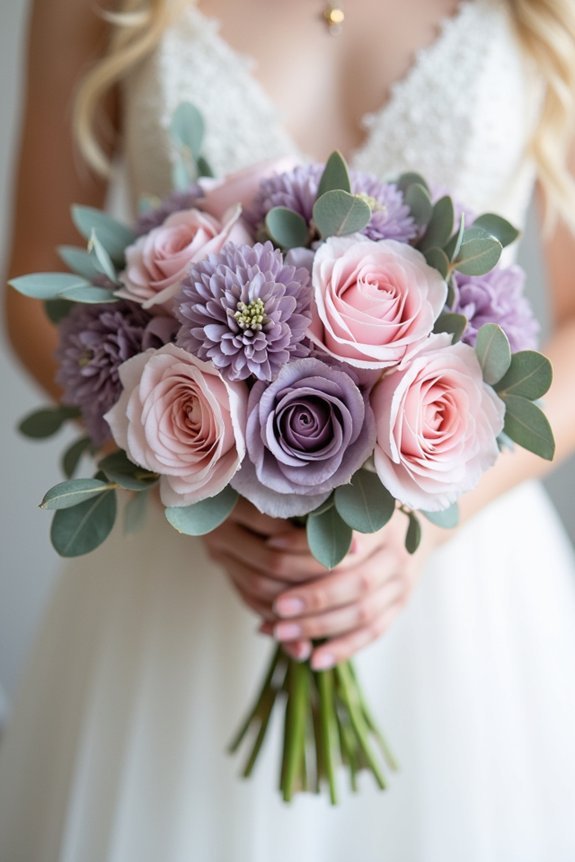 mauve bouquet style guidance