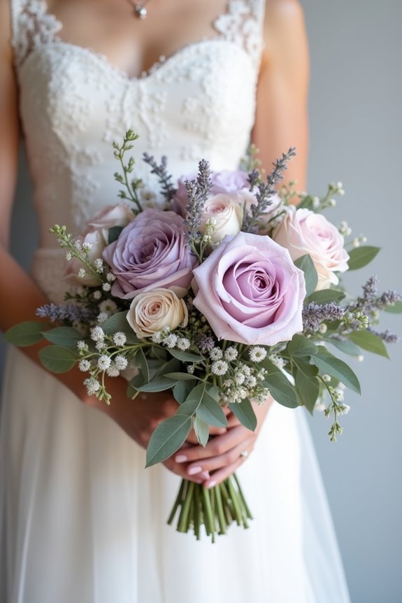 mauve bouquet wedding inspiration
