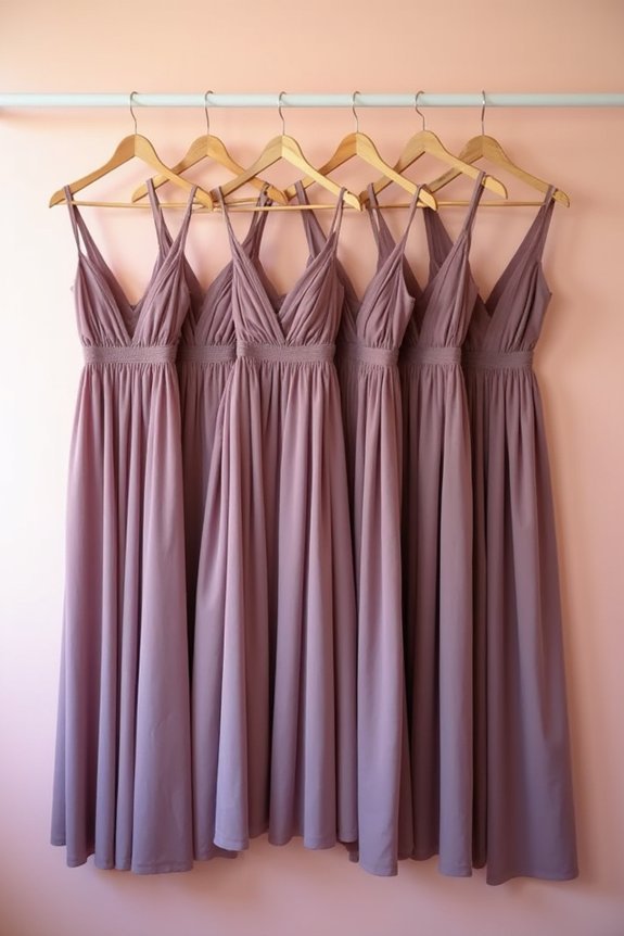 mauve bridesmaid dress options