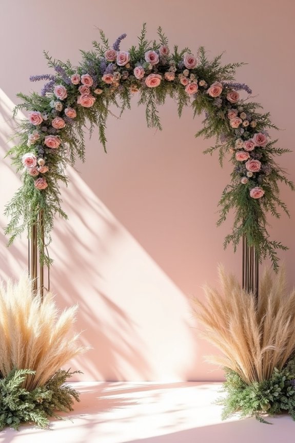 mauve florals with delicate textures