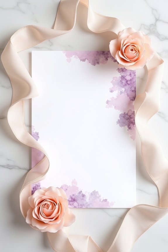 mauve invitation suite elegance