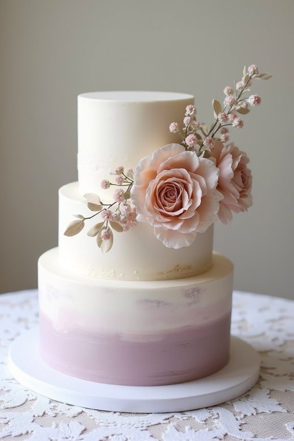 mauve themed dessert presentation ideas