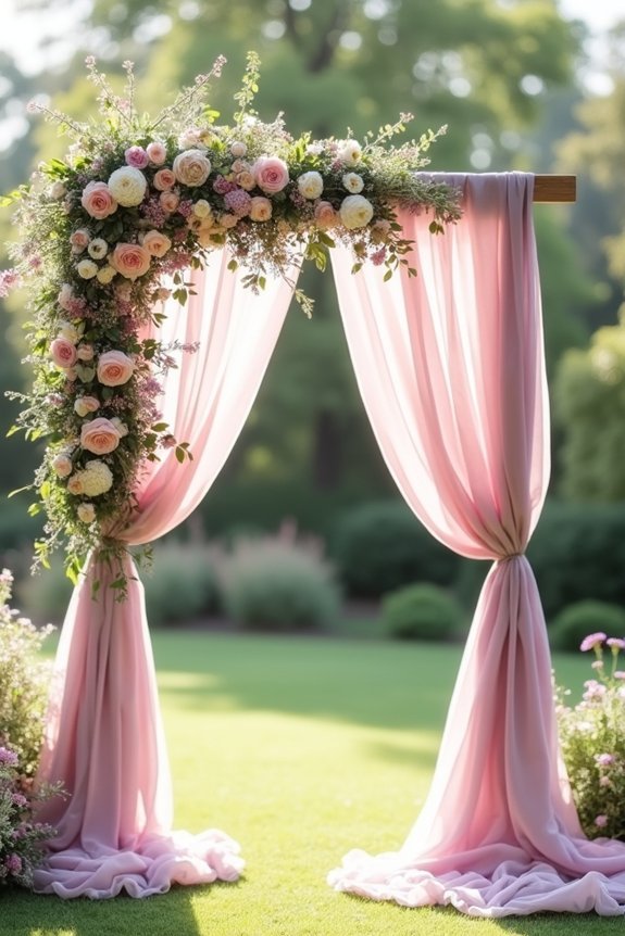 mauve wedding arch inspiration