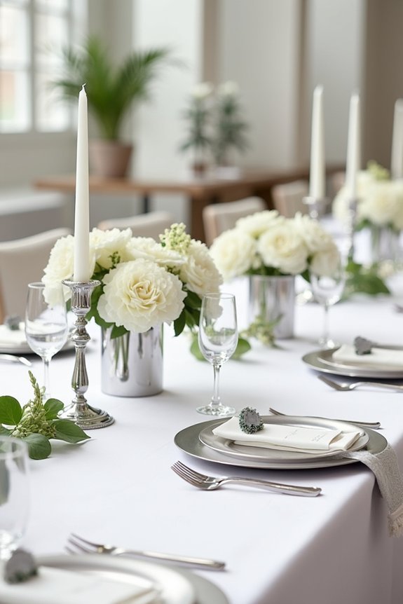 metallic accents enhance elegance