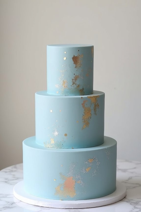 metallic accents enhance elegance