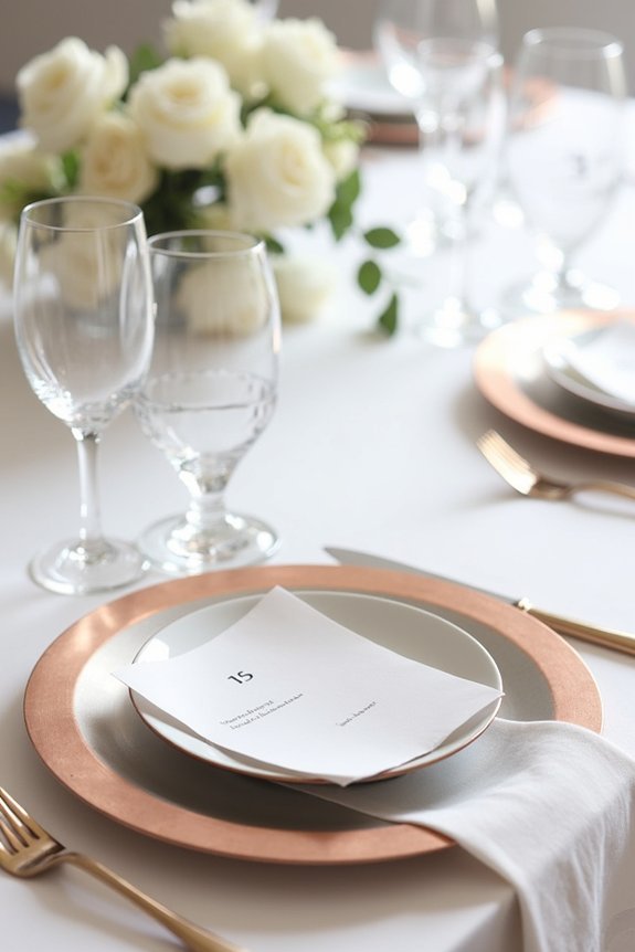 metallic accents enhance elegance