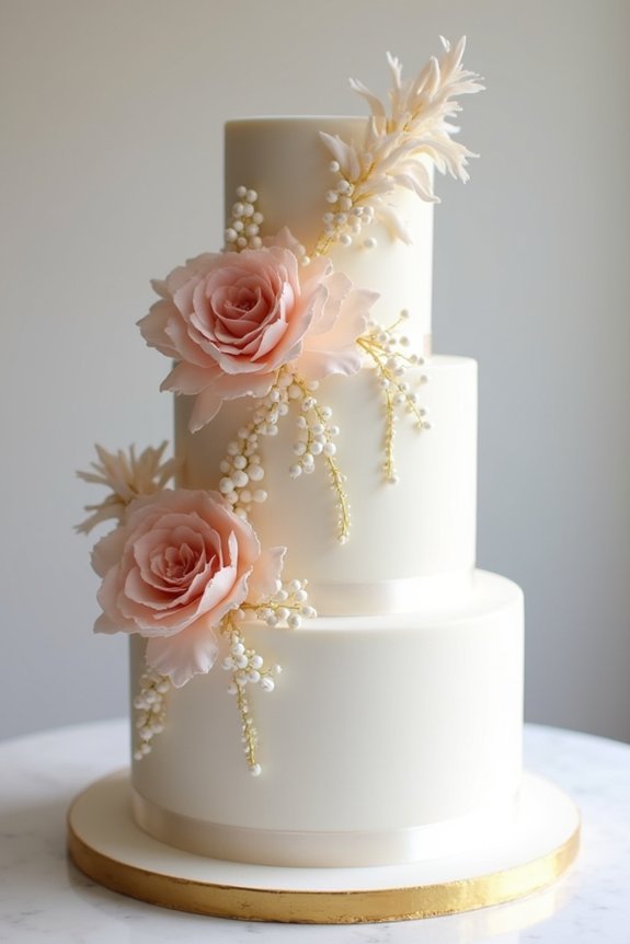 metallic pearl accented elegance