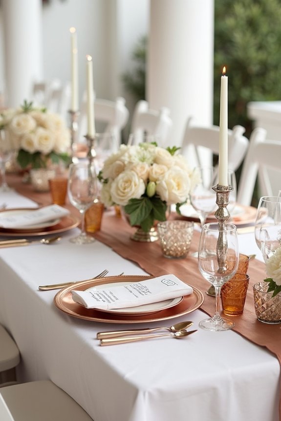 metallics enhance wedding elegance