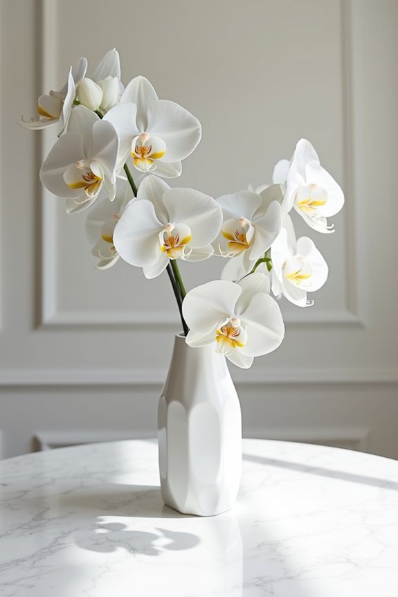 minimalist architectural bloom centerpieces