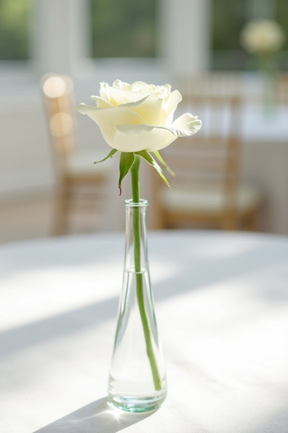 minimalist flower table arrangements