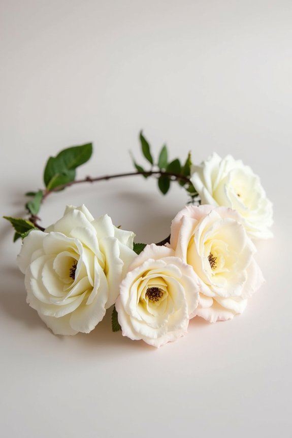 minimalist garden rose crowns