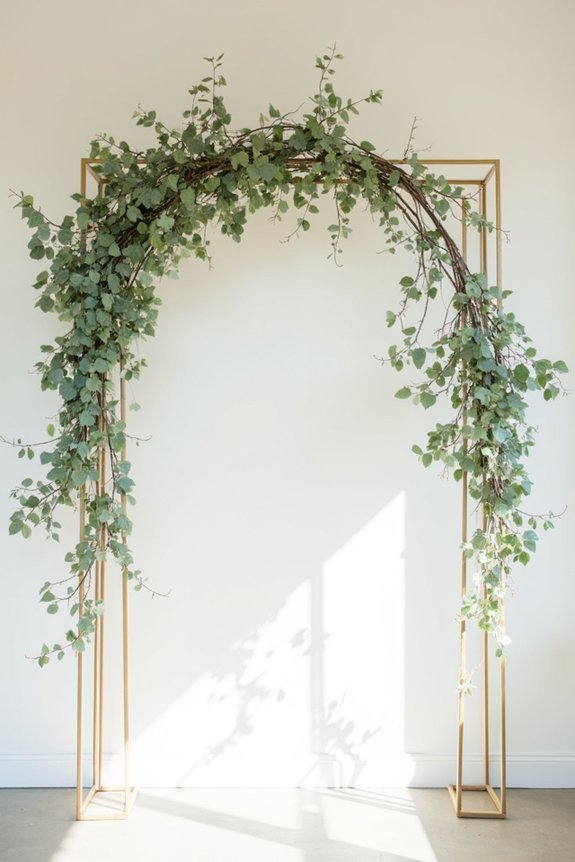 minimalist greenery wedding decor