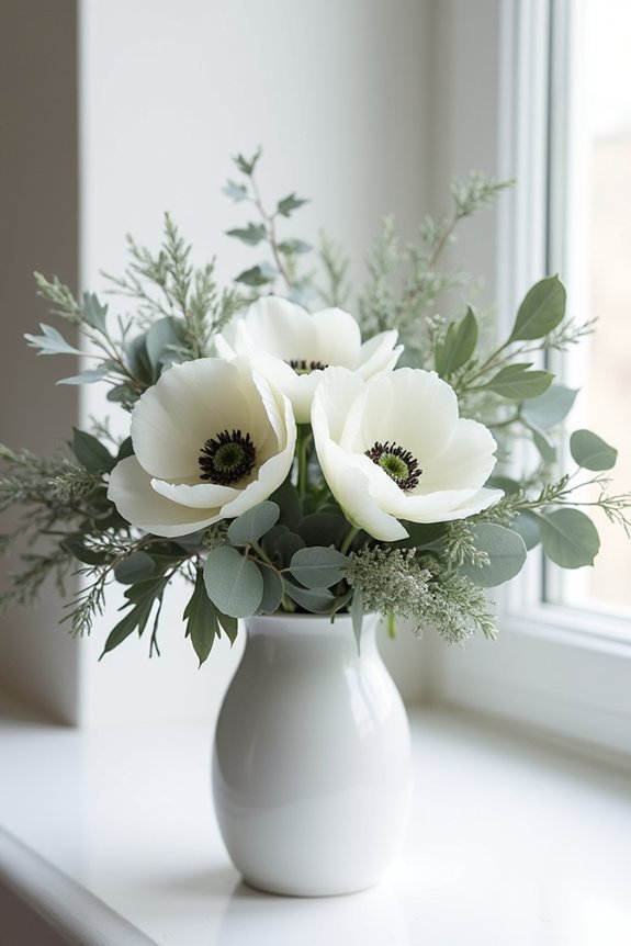 minimalist winter bouquet elegance