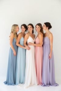 mismatched bridesmaid dress coordination
