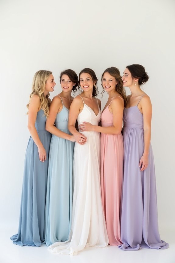mismatched bridesmaid dress coordination
