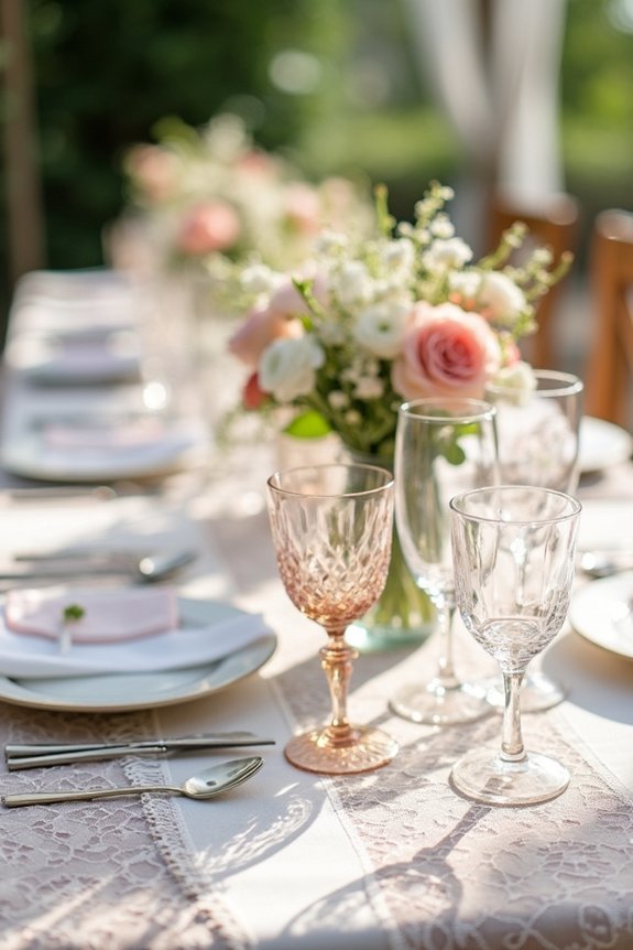 mismatched vintage glass elegance