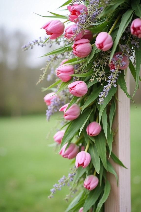mixed tulips romantic depth