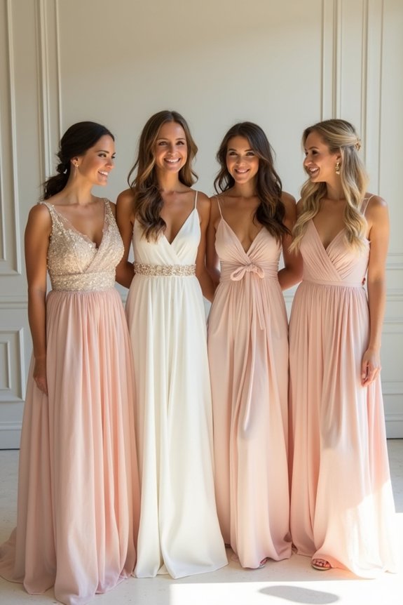mixing bridesmaid dress styles