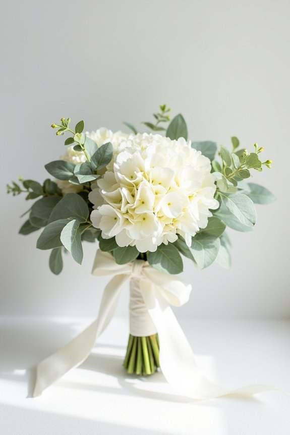 modern elegance with hydrangeas