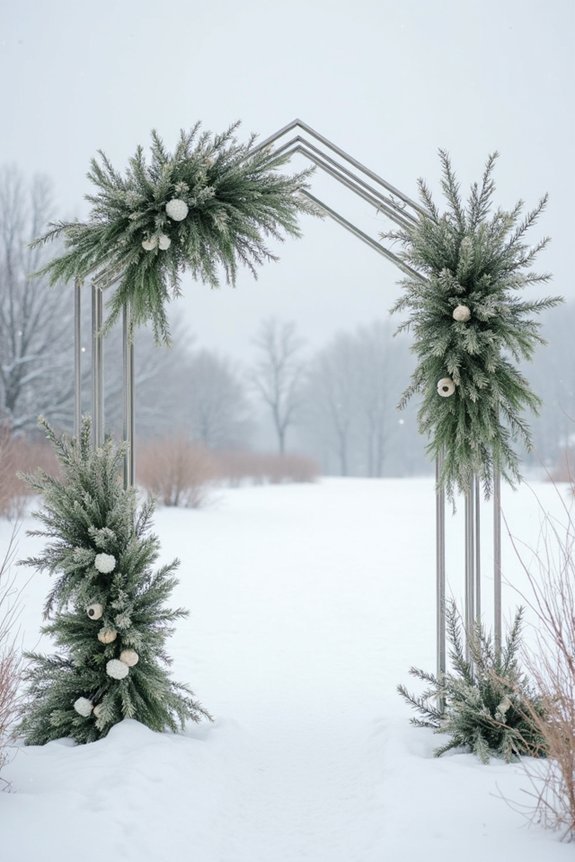 modern geometric wedding decor