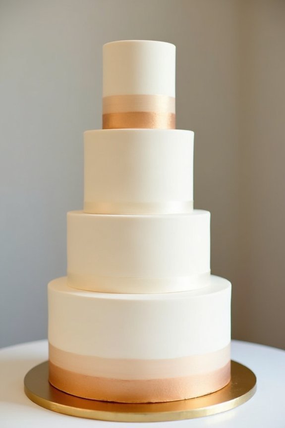 modern gold ombr cakes