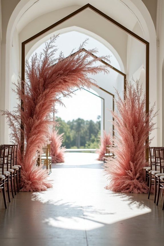 modern protea aisle design