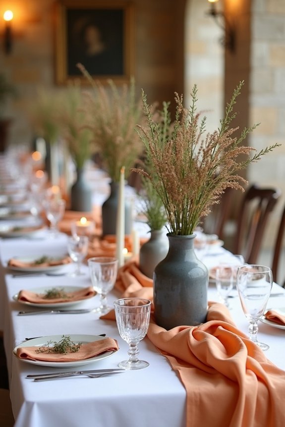 modern warm wedding palette