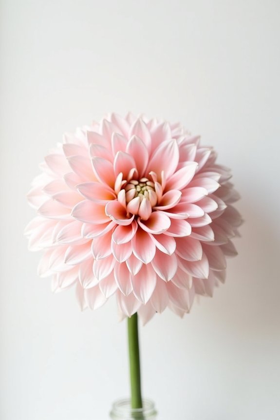 monochromatic dahlia bouquet elegance