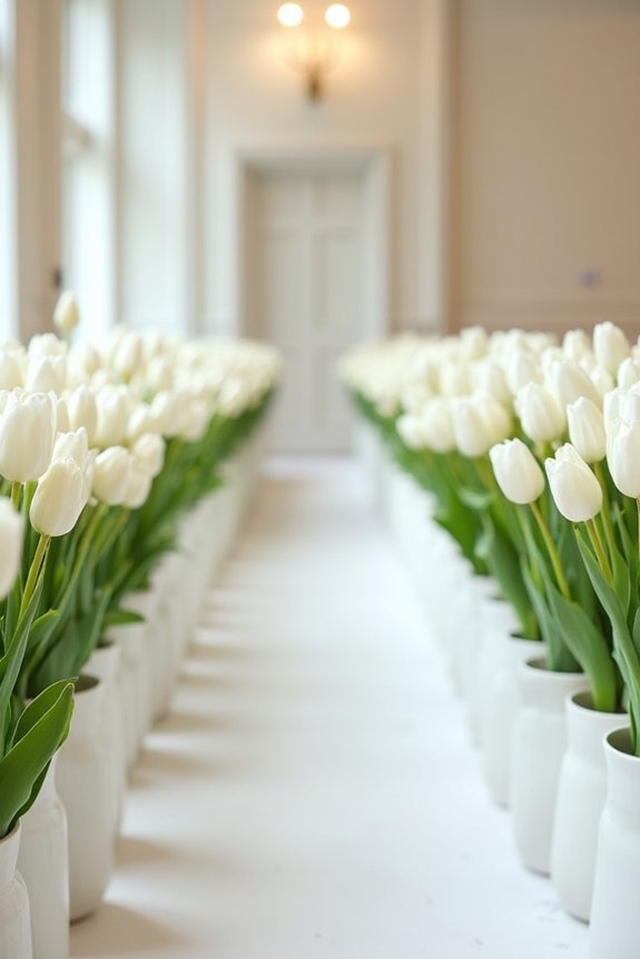 monochromatic tulip aisle magic