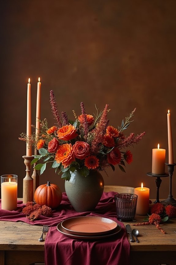 moody autumn wedding palette