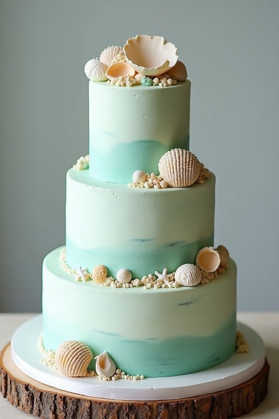 naked cake coastal elegance