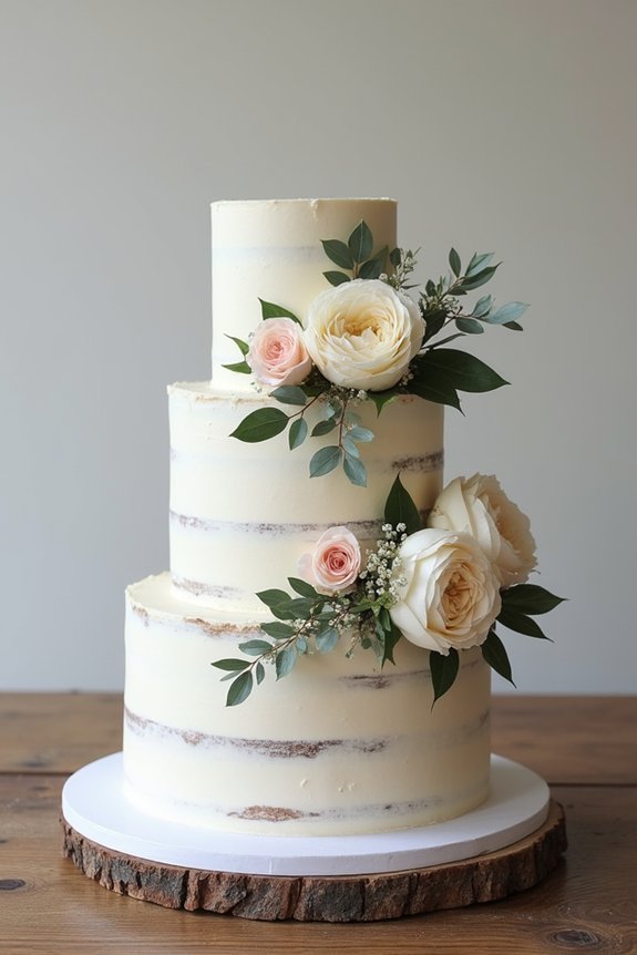 naked cake floral elegance