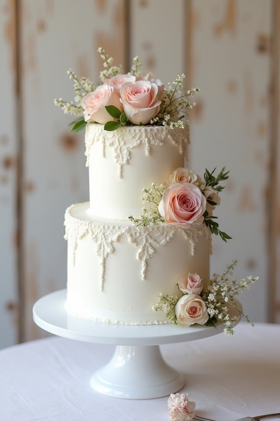 naked cakes with lace