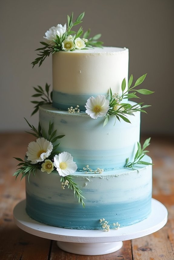 naked slate blue cakes