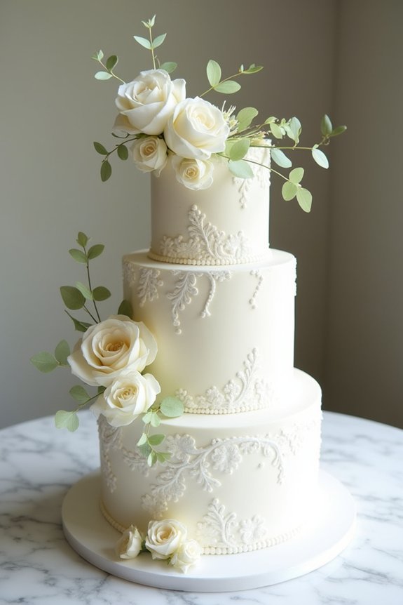 nature inspired wedding cake design