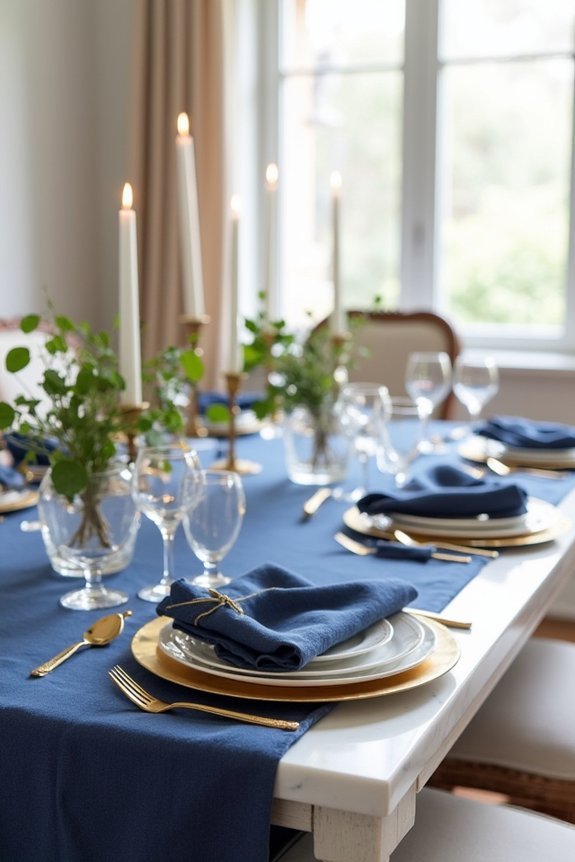 navy and gold elegance