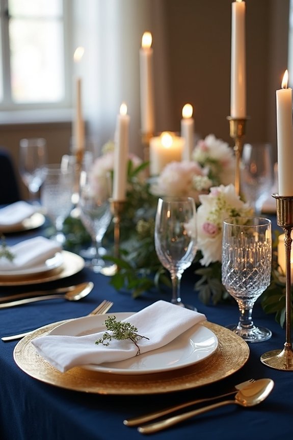 navy and gold elegance