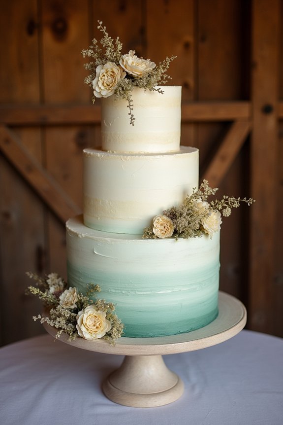ombre earthy wedding elegance
