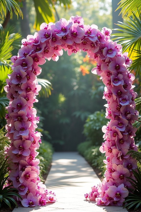 ombre orchid wedding arch