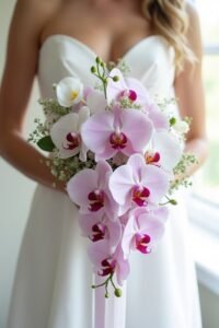 orchid bridesmaid bouquet inspiration