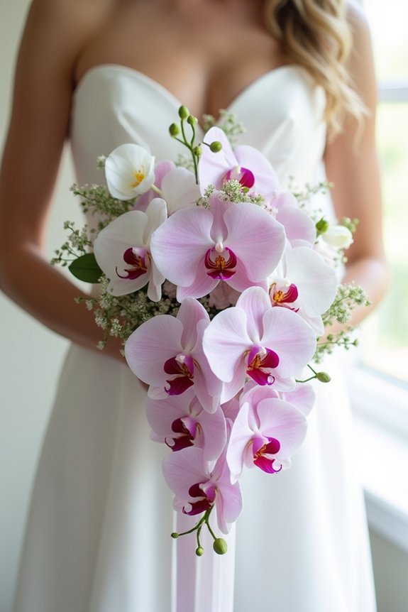 orchid bridesmaid bouquet inspiration