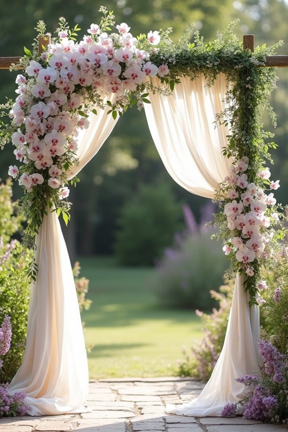 orchids wedding arch inspiration