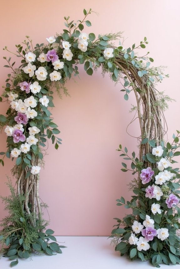 orchids with lush greenery