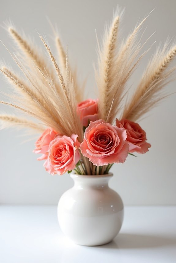 organic elegant coral centerpieces