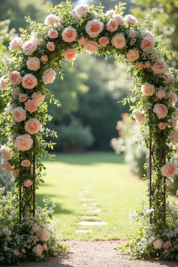 ornate vintage wedding arch