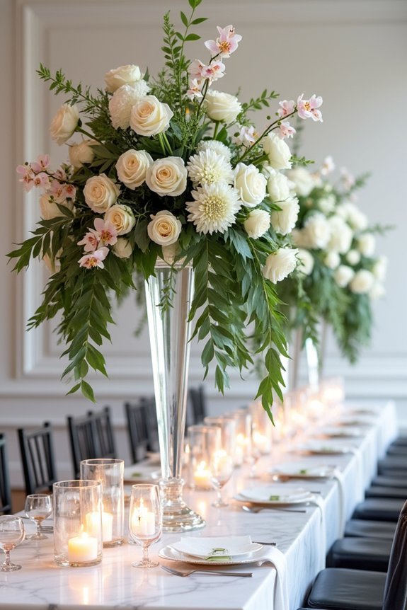 oversized floral arrangement impact