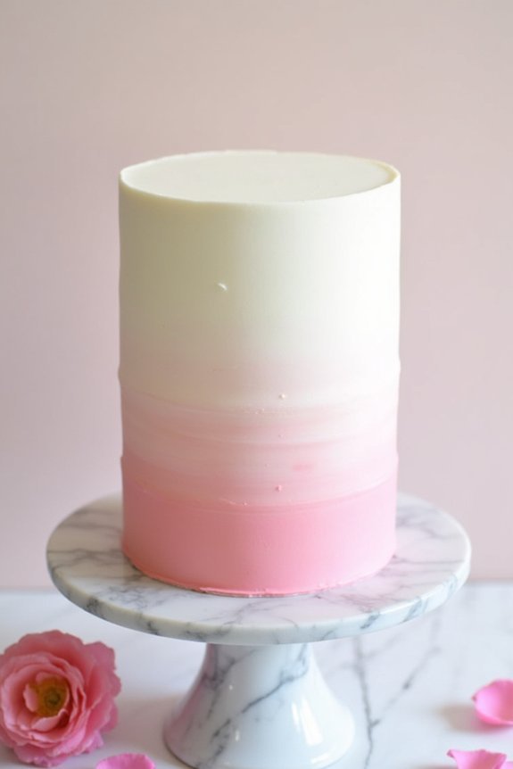 pastel ombr wedding cake