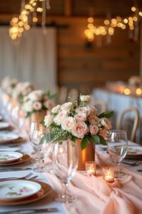 peach themed wedding decor ideas