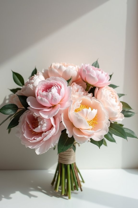peonies wedding bouquet inspiration